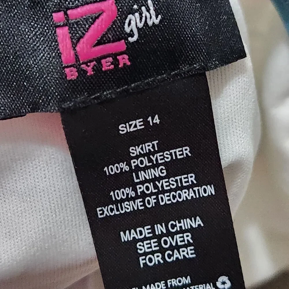 Iz Byer Skirt Size 14 Lightweight Lined Zipper.   New